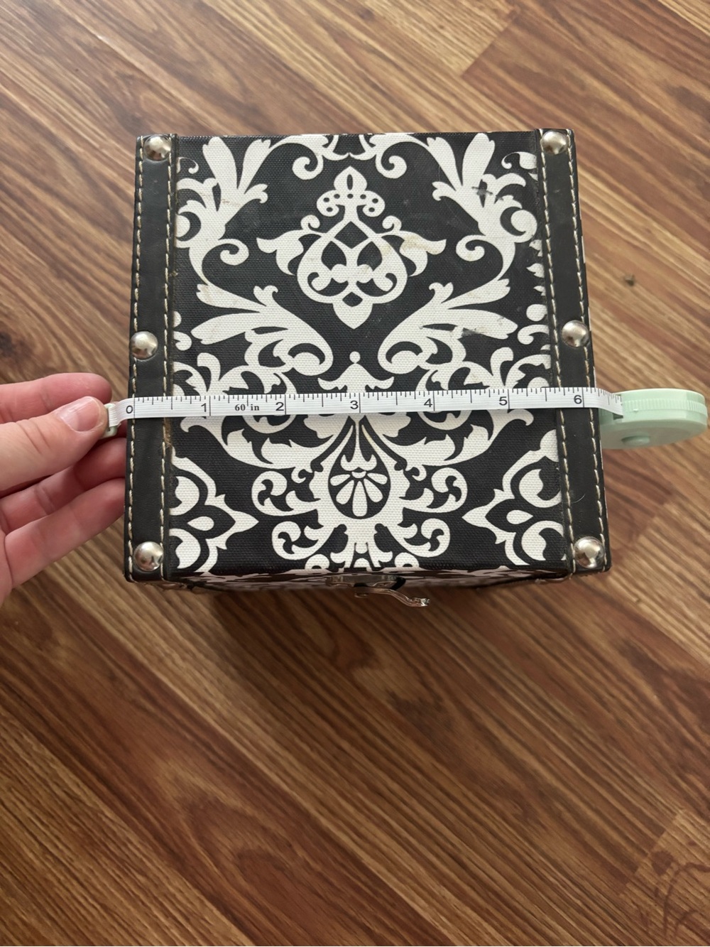 Black & White Damask Storage Boxes - Set of 2 - Picture 7 of 9